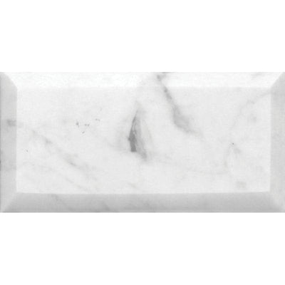 FIELD TILE CARRARA 3X6 BEVELED