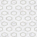 Asian Statuary Talia Gray Hexagon Marble Polished Mosaic Tile - TILE & MOSAIC DEPOT