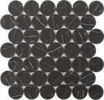 ROCKART NERO MARQUINA DOTS 12X12 MOSAIC.