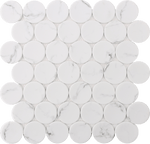 ROCKART WHITE STATUARY DOTS 12X12 MOSAIC.