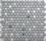 ROCKART GRAY GRANITE PENNY ROUND 12X12 MOSAIC.