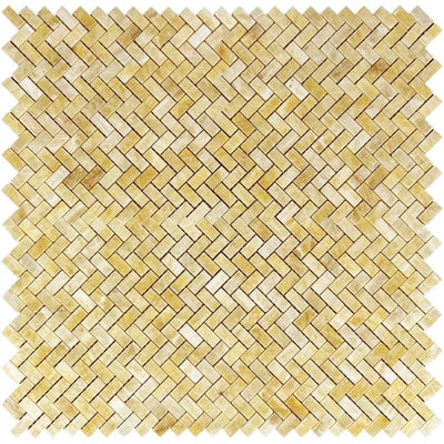 Honey Onyx 5/8 x 1 1/4 Mini Herringbone Polished Mosaic Tile - TILE AND MOSAIC DEPOT