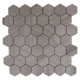 Haisa Dark (Athens Grey) Marble 2x2 Hexagon Honed Mosaic Tile - TILE & MOSAIC DEPOT