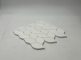 Thassos White Marble Leaf Design Polished Mosaic Tile - TILE & MOSAIC DEPOT