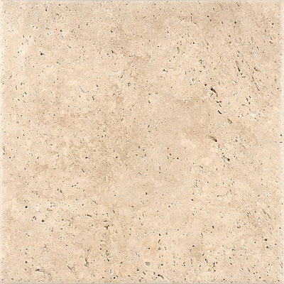 Ivory Travertine 12x12 Unfilled and Honed Tile - TILE AND MOSAIC DEPOT