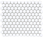 CC MOSAICS WHITE 12X12 MOS. HEXAGON 1X1.