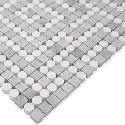 MICRONESIA KOSRAE Lais Gray, Dolomite Mosaic Tile - TILE & MOSAIC DEPOT