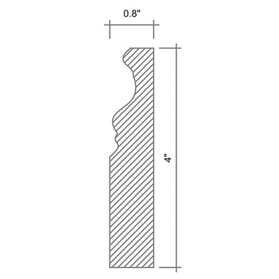 Moldings Thassos Baseboard Polished Tile - TILE & MOSAIC DEPOT