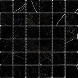 Nero Marquina Marble 2x2 Polished Mosaic Tile - TILE AND MOSAIC DEPOT