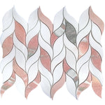 LOFOTEN Thassos, Norway Rose Marble Mosaic Tile - TILE & MOSAIC DEPOT