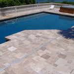 Noce Travertine Paver 3cm Tumbled Versailles Pattern - TILE AND MOSAIC DEPOT