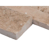 Noce Travertine 6x18 Stacked Stone Ledger Corner - TILE AND MOSAIC DEPOT