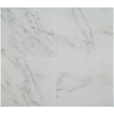 Asian Statuary (Oriental White) Marble 18x18 Polished Tile - TILE & MOSAIC DEPOT