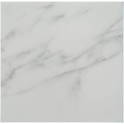 Asian Statuary (Oriental White) Marble 18x18 Polished Tile - TILE & MOSAIC DEPOT