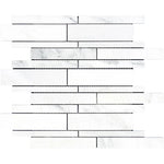 Asian Statuary (Oriental White) Marble Random Insert Honed Mosaic Tile - TILE & MOSAIC DEPOT