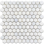 Asian Statuary (Oriental White) Marble 1x1 Hexagon Honed Mosaic Tile - TILE & MOSAIC DEPOT