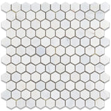 Asian Statuary (Oriental White) Marble 1x1 Hexagon Honed Mosaic Tile - TILE & MOSAIC DEPOT