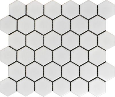 CC MOSAICS WHITE 12X12 MOS. HEXAGON 2X2.