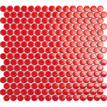 RED STAR RED PENNY ROUND MOSAIC TILE - TILE & MOSAIC DEPOT