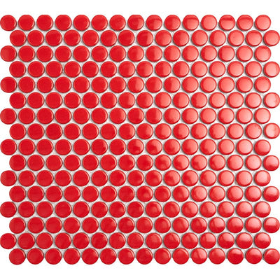 RED STAR RED PENNY ROUND MOSAIC TILE - TILE & MOSAIC DEPOT