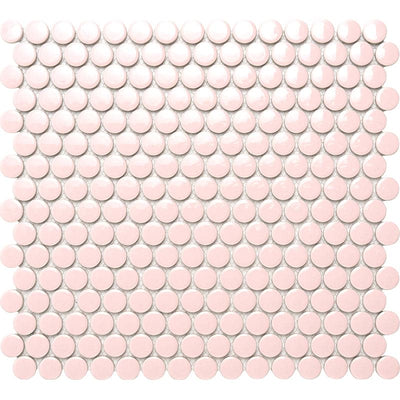 PINK PENNY ROUND MOSAIC TILE - TILE & MOSAIC DEPOT