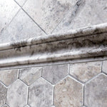 Silver Travertine 2x2 Hexagon Honed Mosaic Tile - TILE AND MOSAIC DEPOT