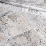 Silver Travertine 6x6 Tumbled Tile - TILE & MOSAIC DEPOT