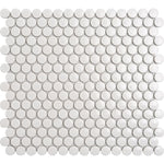 SIRIUS WHITE PENNY ROUND MOSAIC TILE - TILE & MOSAIC DEPOT