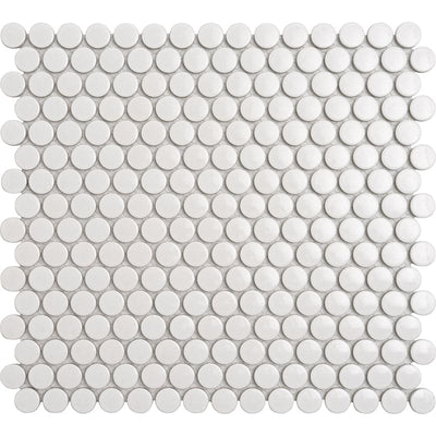 SIRIUS WHITE PENNY ROUND MOSAIC TILE - TILE & MOSAIC DEPOT