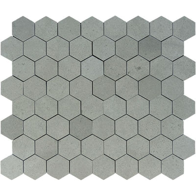 Spanish Grey Marble 3x3 Hexagon Polished Mosaic Tile.