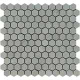 Spanish Grey Marble 1x1 Hexagon Polished Mosaic Tile.