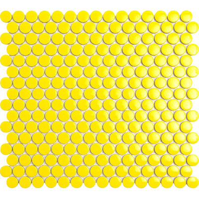 YELLOW SUN PENNY ROUND MOSAIC TILE - TILE & MOSAIC DEPOT