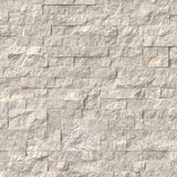 Silver Gray Marble 6x24 Split Face Stacked Stone Ledger Panel - TILE & MOSAIC DEPOT