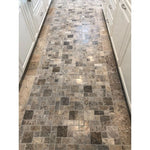 Silver Travertine Micro Mini Pattern Tumbled Mosaic Tile - TILE AND MOSAIC DEPOT