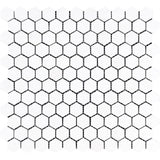 Thassos White Marble 1x1 Hexagon Polished Mosaic Tile - TILE AND MOSAIC DEPOT