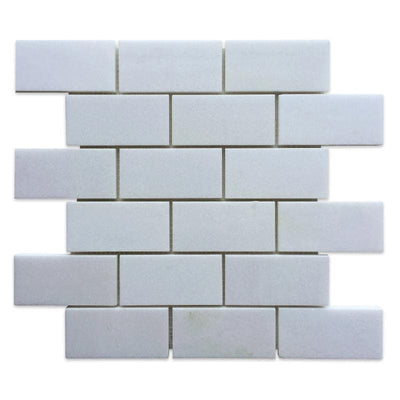 Thassos White Marble 2x4 Honed Mosaic Tile - TILE AND MOSAIC DEPOT