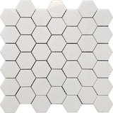 Thassos White Marble 2x2 Hexagon Honed Mosaic Tile - TILE AND MOSAIC DEPOT