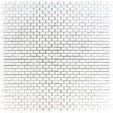 Thassos White Marble 5/8 x 1 1/4 Polished Mini Brick Mosaic Tile - TILE & MOSAIC DEPOT