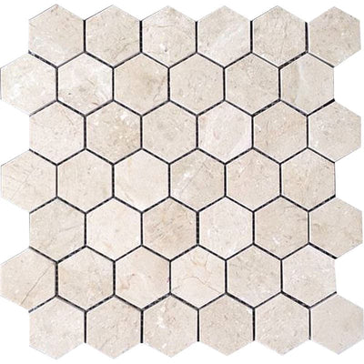 VALENCIA CREMA 2X2 HEX POLISHED