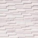 Arctic White Marble 6x24 3D Stacked Stone Ledger Panel - TILE & MOSAIC DEPOT