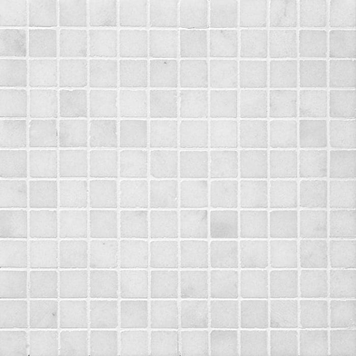 Bianco Caldo Marble 1X1 Polished Marble Mosaic Tile - TILE & MOSAIC DEPOT