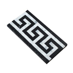 Bianco Carrara Polished Marble Greek Key Border (Carrara w/ Black).