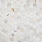 Calacatta Gold Marble 2x2 Hexagon Polished Mosaic Tile - TILE AND MOSAIC DEPOT