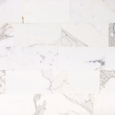 Calacatta Gold Marble 6x12 Polished Marble Tile - TILE AND MOSAIC DEPOT