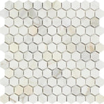 Calacatta Gold Marble 1x1 Hexagon Polished Mosaic Tile - TILE AND MOSAIC DEPOT