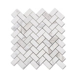 Calacatta Gold Marble 1x2 Herringbone Honed Mosaic Tile - TILE & MOSAIC DEPOT