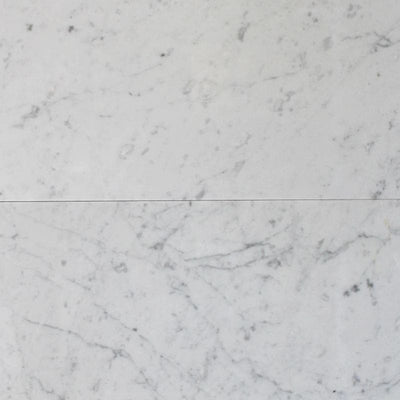 White Carrara Marble 12x24 Honed Tile - TILE AND MOSAIC DEPOT