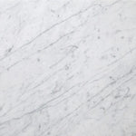 White Carrara Marble 18x18 Polished Marble Tile - TILE AND MOSAIC DEPOT