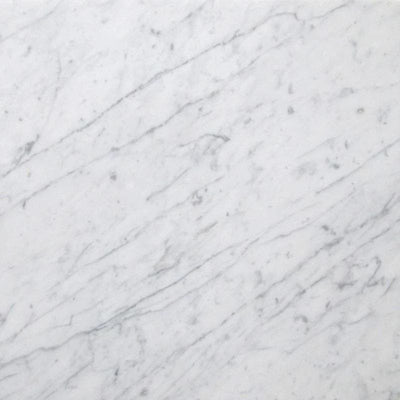 White Carrara Marble 18x18 Honed Marble Tile - TILE AND MOSAIC DEPOT