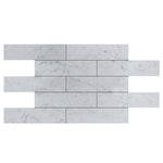 White Carrara Marble 3x12 Honed Tile - TILE AND MOSAIC DEPOT